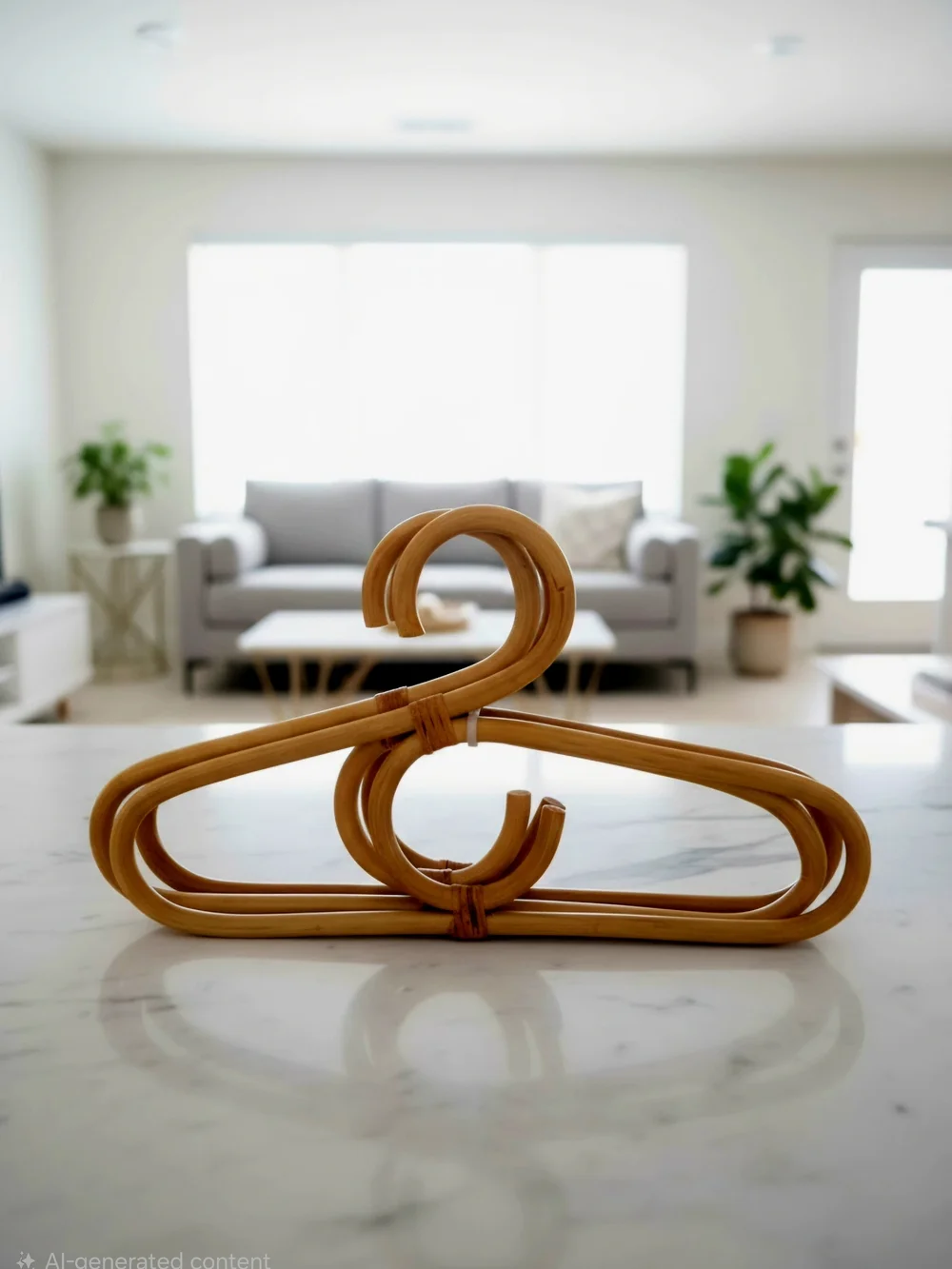 3 NWOT Vintage Bamboo Rattan Wooden Adult Hangers Closet Organization BOHO Chic